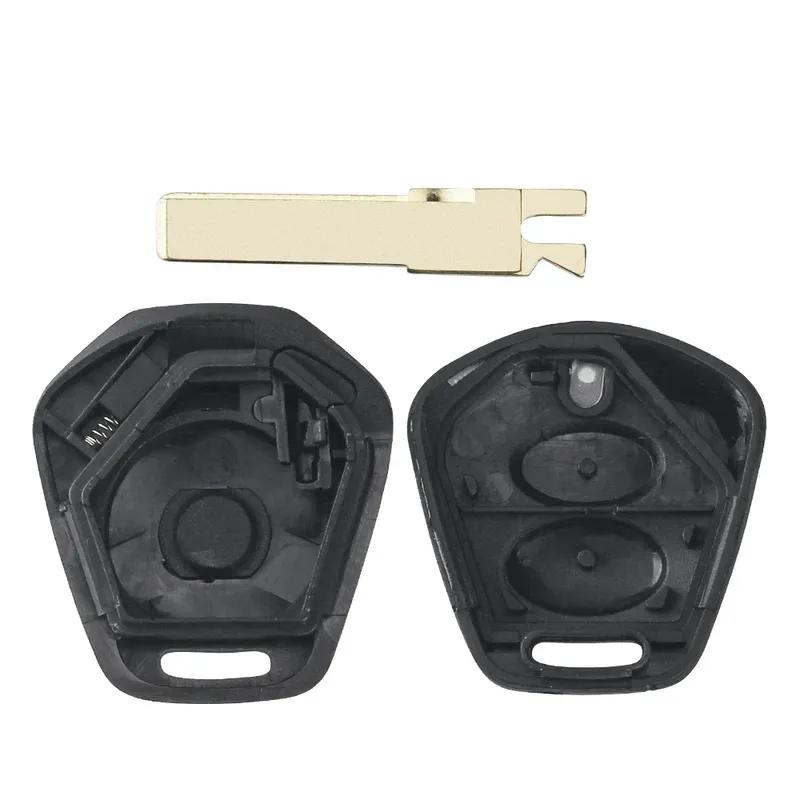KEYYOU 10 Stück Autoschlüssel für Porsche 911 996 Boxster S 986 2/3 Tasten Fernbedienungsschlüsselgehäuse Leeres Gehäuse Unbeschnittene Klinge Autozubehör