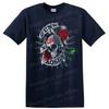 Rose Graphic T Shirt Floral Design Retro Art Music Theme Tee