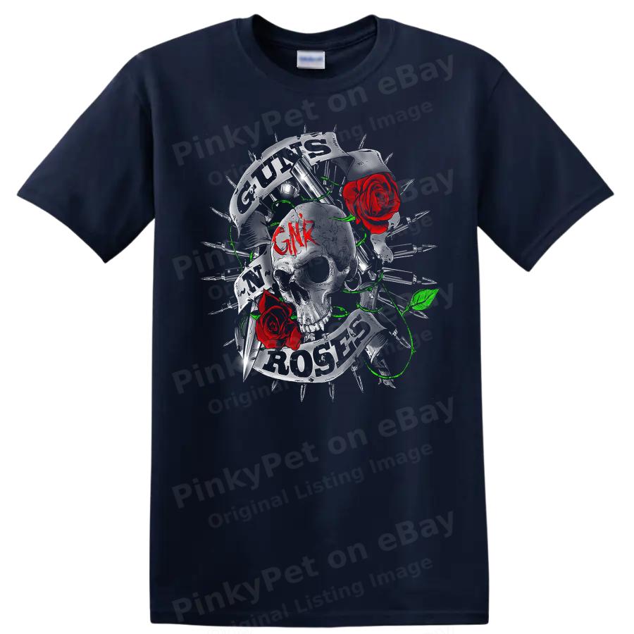 Rose Graphic T Shirt Floral Design Retro Art Music Theme Tee