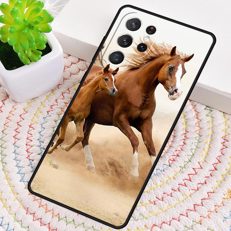 

Brown Horse Gallop Phone Case for Samsung Galaxy note 10 pro S26 Ultra S23 S24 FE S25 S21 S22 PLUS shockproof Cove Galaxy S25 Ultra