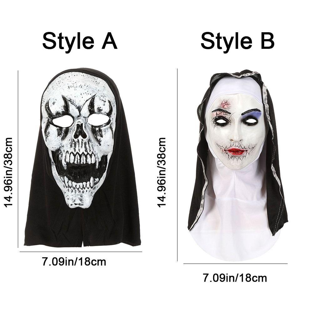 Unisex Halloween Skull Headwear Universal Halloween Latex Mask Screaming Zombie Mask Costume Party