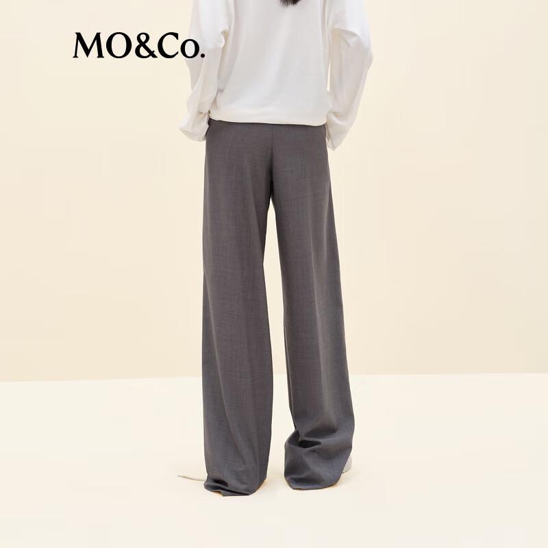 MO&Co. C+ Series High-Waist Acetate Wool Wide-Leg Trousers