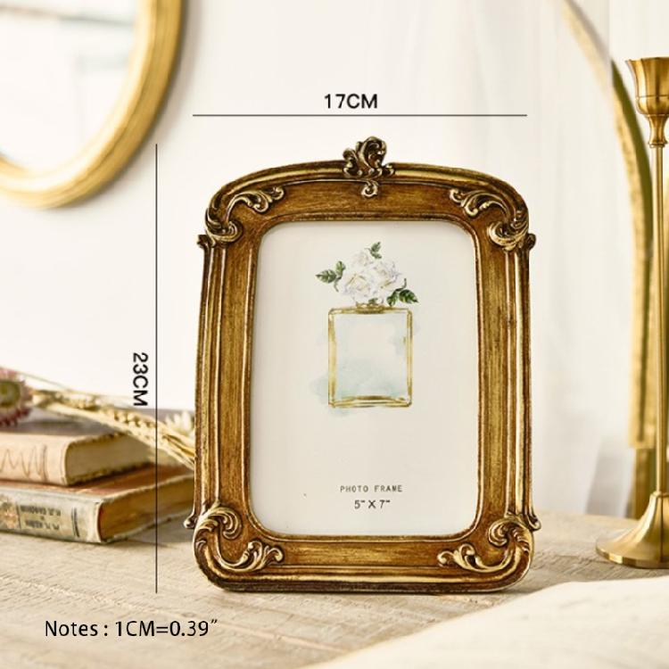 Elegant Retro Photo Frame Imitation Wood Embossed Picture Frame Home Ornaments