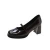 French high-heeled fairy Mary Jane shoes spring 2025 new retro thick heel JK women's shoes loli black shoes