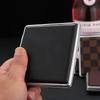 20 Sticks Cigarette Holder Fashion Double Layer Pipe Creative Personality Cigaret Case Metal Cigarette Box Gifts Black Color
