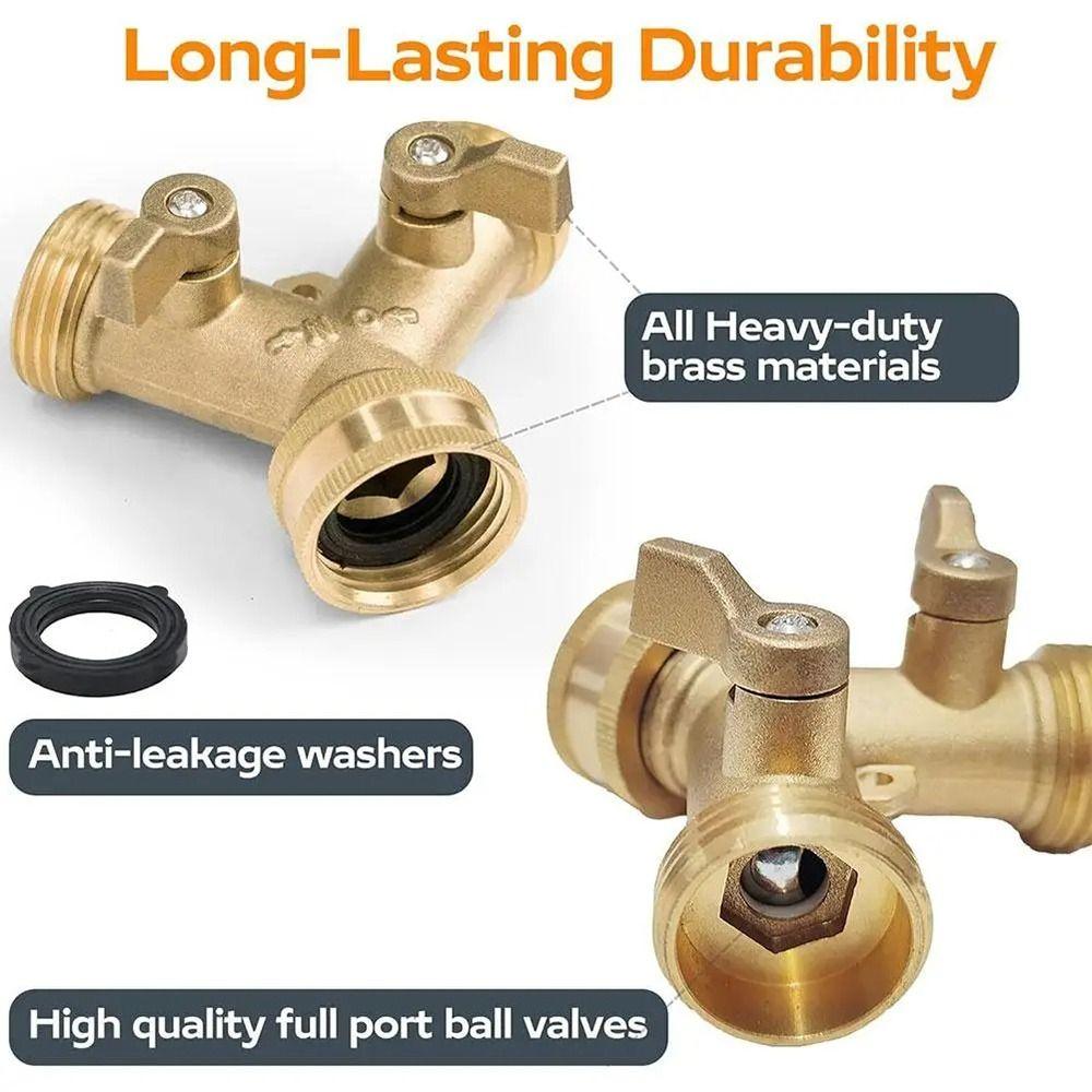 1Pcs 2 Ways Hose Splitter Drip Irrigation Adapter Water Tap Connector for Outdoor Faucet