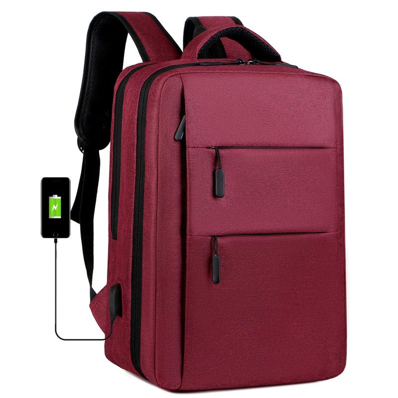 Men's computer backpack, fashionable large-capacity anti-splash travel backpack USB charging business backpack for women