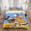 3pcs Mickey Mouse & Pluto Flea Powder Design Quilt Cover Set - Soft and Cozy Bedroom, Guest Room and Dorm Decorative Bedding 3-Piece Set 1 Quilt