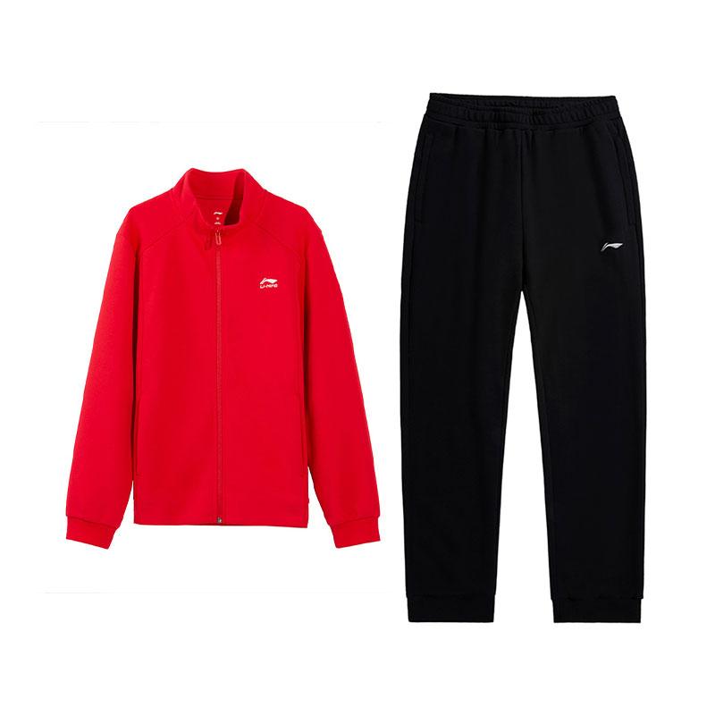

Li-Ning Минималистичная Классическая Куртка Удобные Брюки с Манжетами Повседневный Спортивный Костюм Мужской костюм AWDVH81-3+AKLUE31-1 XL