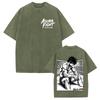 Tokita Ohma Kengan Ashura Anime Clothing Men Women Oversized T-shirts Short Sleeve Washed T Shirt Cotton Tshirt Harajuku Tops