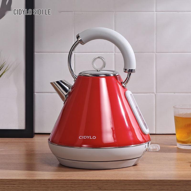 CIDYLO Retro 1.8L Stainless Steel Hot Water Kettle with Auto Shut-off for Tea No Trial Available