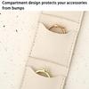 Foldable Travel Jewelry Organizer Outdoor Necklace Organizing Holder Trendy Divided Case With Buckle For Airplane Beach Vacation