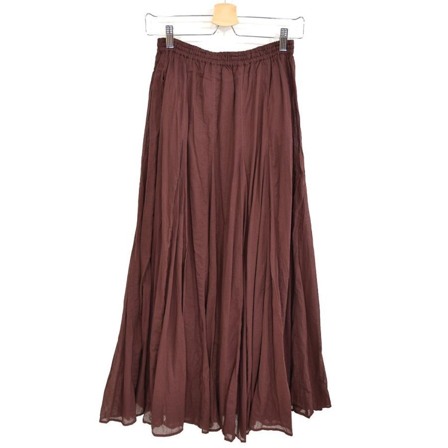 IENA Cotton Voile Gathered Panel Skirt 2019SS Brown Size: 38 (Niigata Shichikuyama Store) 200323