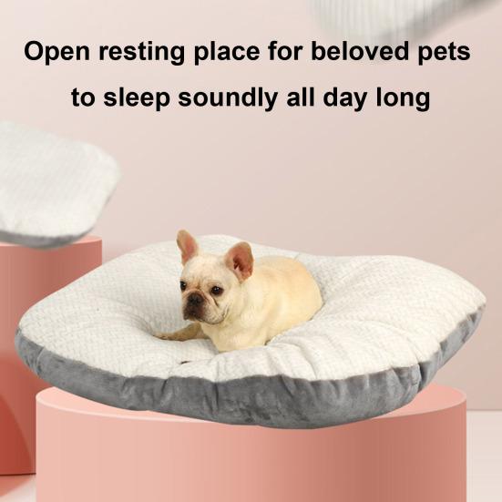 Dog Bed Mat Double-sided Cat Sleeping Pad Pet Cushion with Removable Washable Cover Supportive Pet Bedding for Floor Crate
