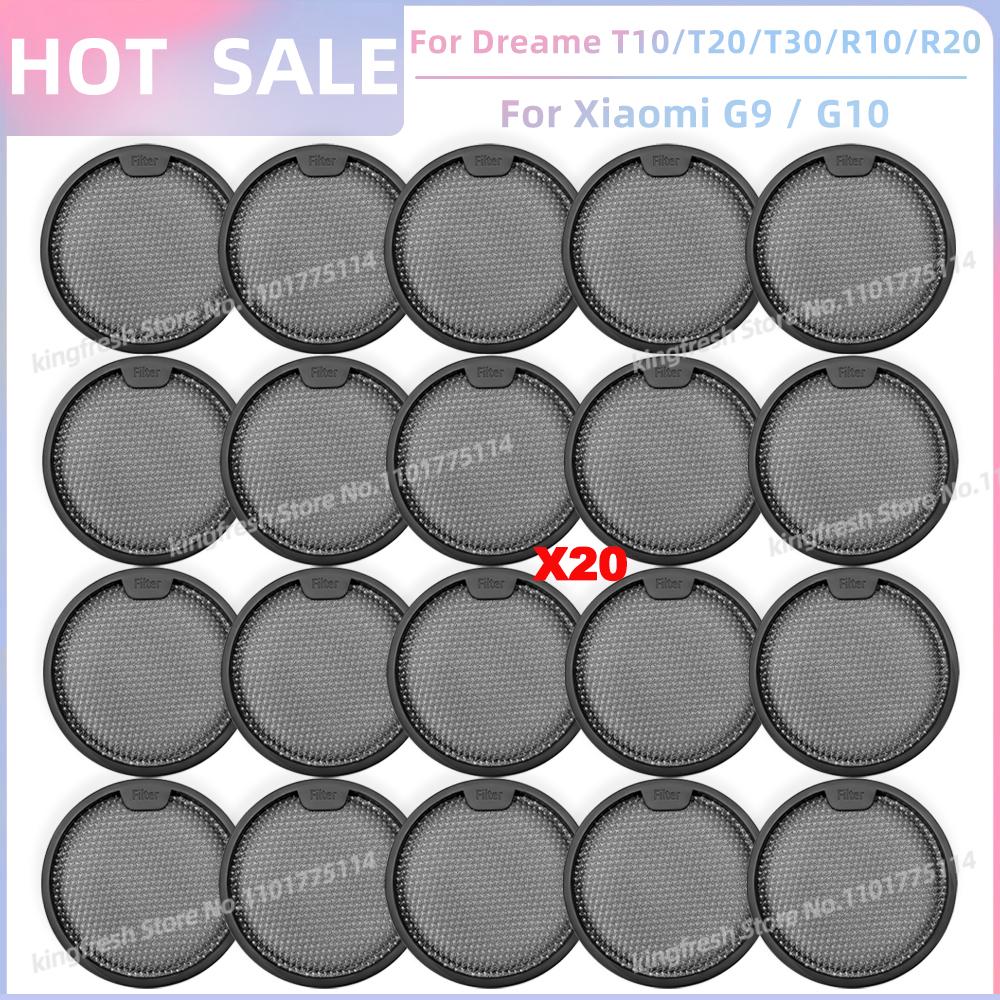 Fit For Dreame T10 / T20 / T20 Pro / T30 / T30 Neo / R10 / R10 Pro / R20, Xiaomi G9 / G10 Replacement Parts Pre Post Filter
