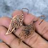 Turquoise Gemstone Copper Dangling Electroformed Anniversary Wife Gift Earrings VP-87
