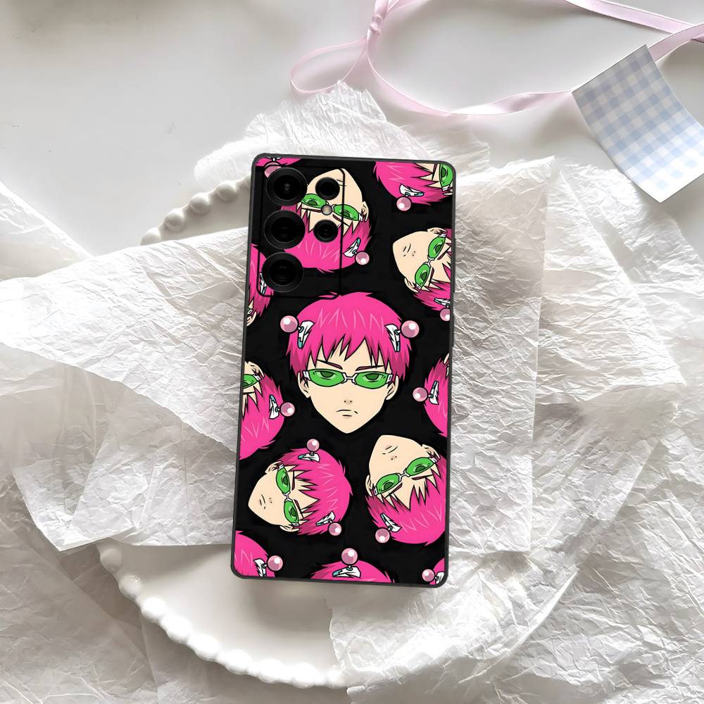Cute Kitty Boy Saiki Kusuo Phone Case For Samsung S 24 Fe 25 Ultra Plus 20 Lite 21 30 22 23 24 22 Ultra 5G Fundas