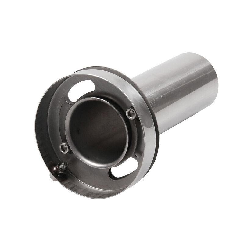 4.5'' Inch Stainless Steel Round Exhaust Muffler Tip Removable Silencer Silver