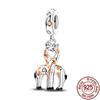 New Charms Copper Cute Animal Pets Charm Beads Fit Snake Chain Bracelet Necklace Women Diy Jewelry