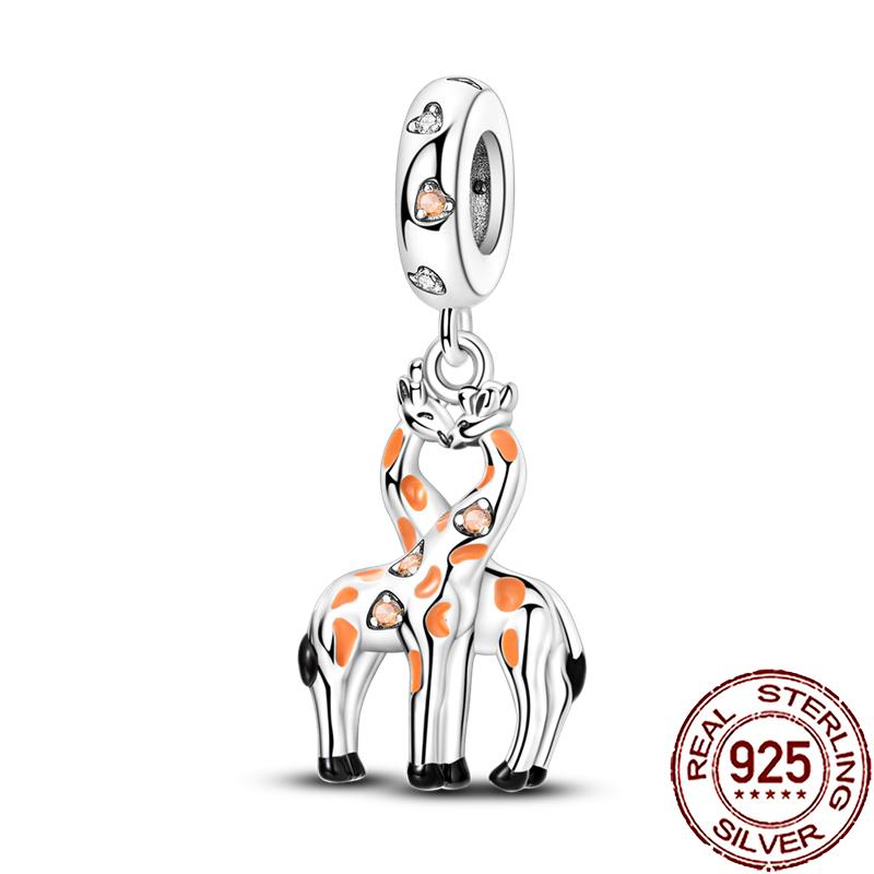 New Charms Copper Cute Animal Pets Charm Beads Fit Snake Chain Bracelet Necklace Women Diy Jewelry