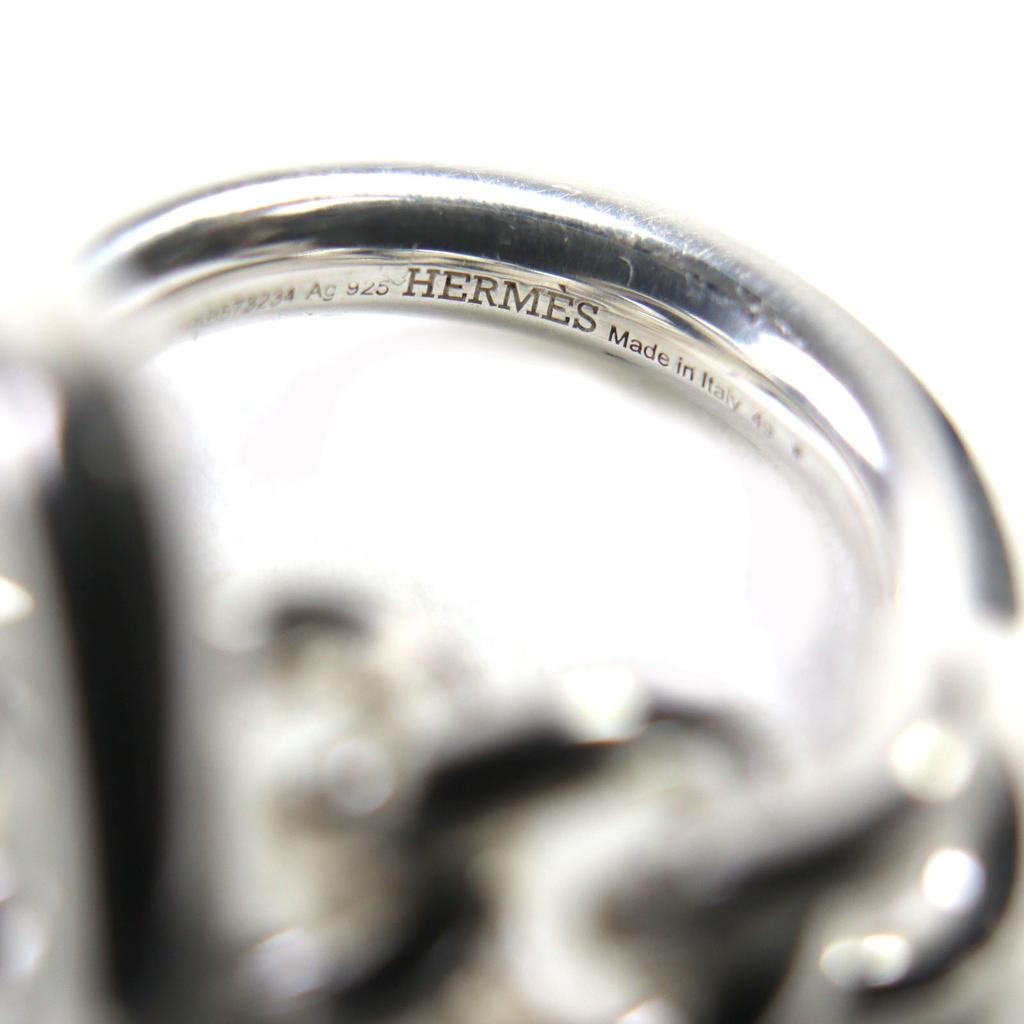 Inel HERMES Excelent Inel Croisette Accesorii Argint AG925 Folosit