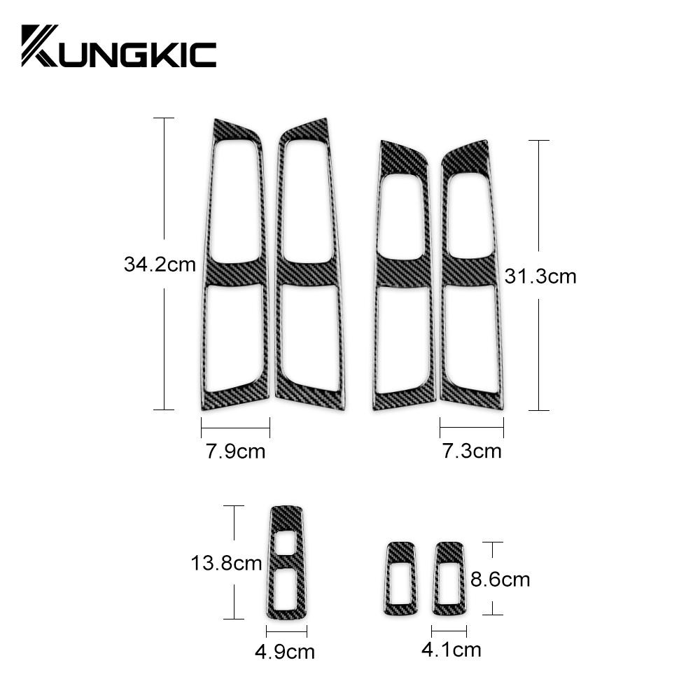 Real Soft Carbon Fiber Car Sticker For Subaru Impreza 2009 2010 2011 LHD RHD Door Window Switch Button Cover Panel Accessories