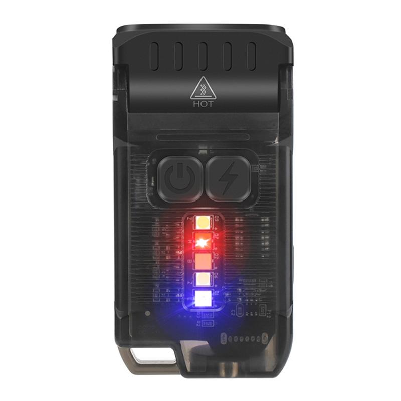 A34R V15 LED Small Powerful Flashlight,10 Modes Mini Pocket Keychain Flashlight Rechargeable Portable Flashlight