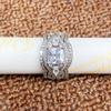 Noble Lady Wedding Ring Set with Brilliant CZ Gorgeous 3PC Bridal Ring Sets Delicate High-quality Accessories for Women