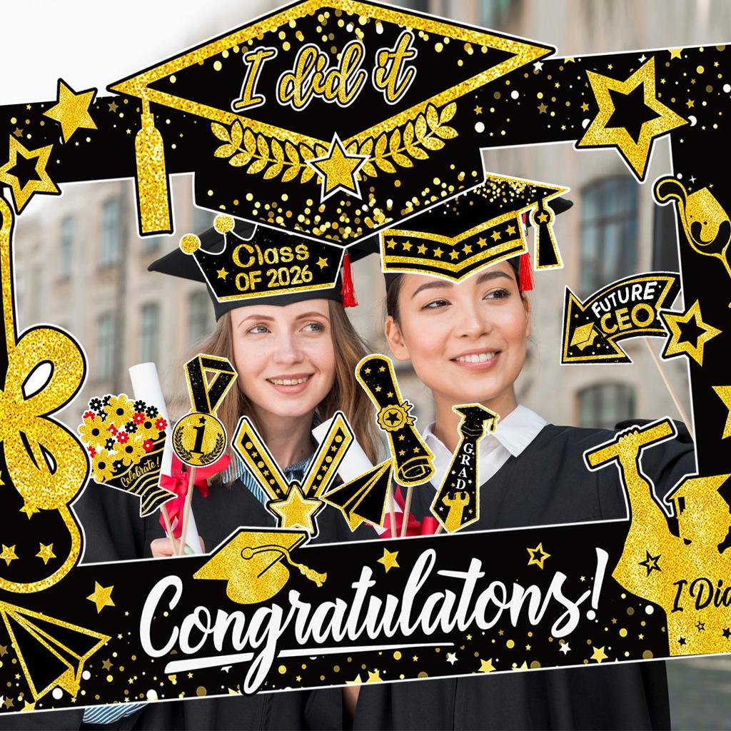 2026 Graduation Party Decor: Photo Booth Props & Frames, Ceremony Decor & Masks.