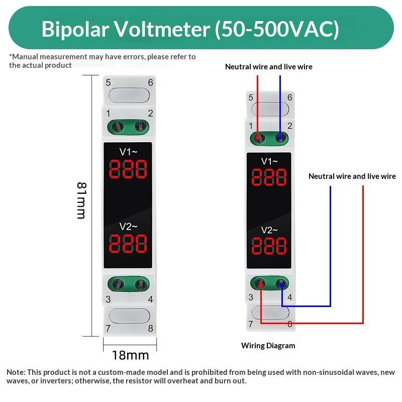 Digital Three Phase Voltage Meter LED Display Modular Design Anti-interference for Communication Base Station Power Supply Monitoring