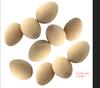 10x Wooden Blank Eggs Manual Graffiti Unfinished Wood with Flat Bottom for DIY Crafts