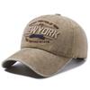 Berretto da Baseball Ricamato con Lettere NEW YORK Retrò Regolabile Hip-hop Lavato Streetwear Cappello da Sole Per Uomo Donna