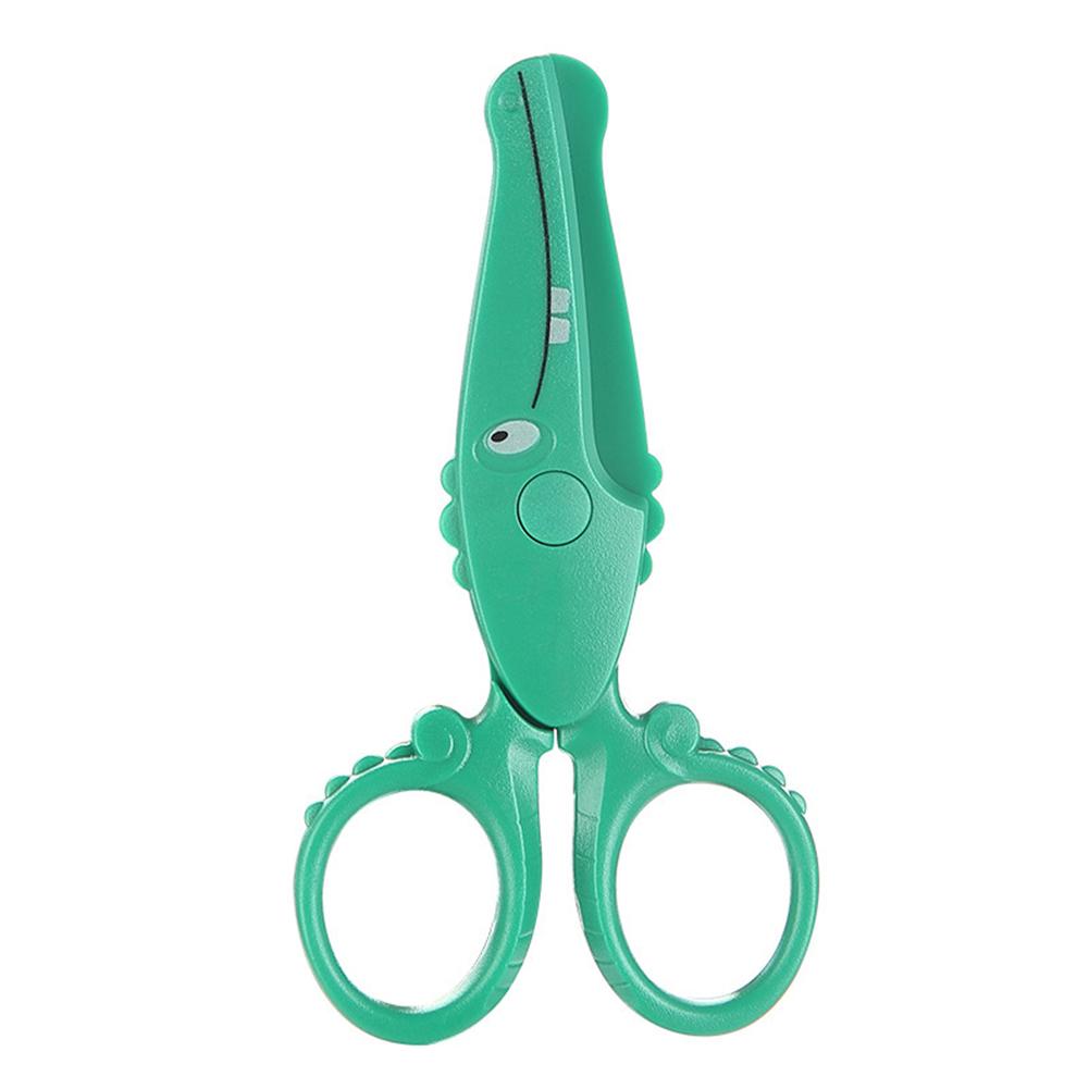 1 Piece Cartoons Mini Scissors Plastic Kindergarten Manual Round Head Safety Kids Scissors