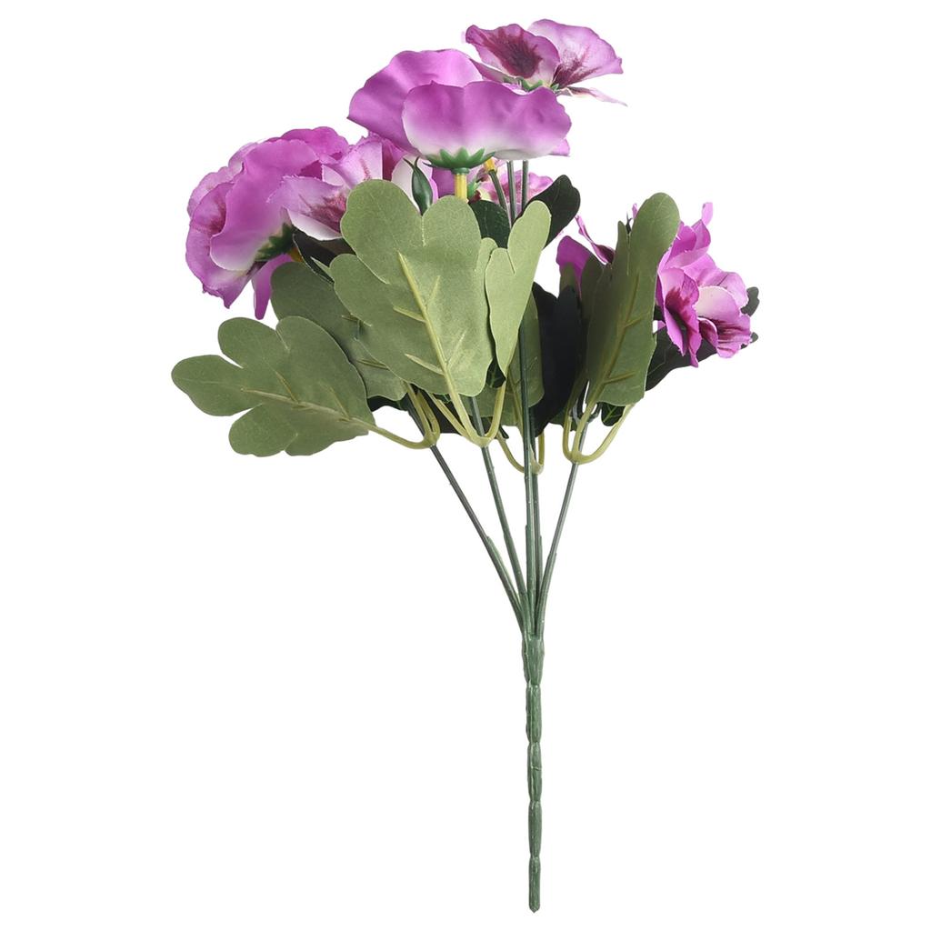10 Heads Artificial Pansy Fake Flower 26cm Bouquet Simulation Plant For Home Party Wedding Party Background Office Decor