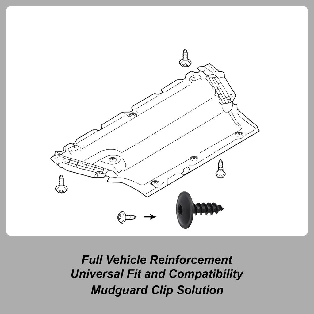 Mudguard Liner Clips Universal 10 Set/20 Set Auto Maintenance Tools Splash Shield Screws For Garage Vehicle Inspector Mechanic