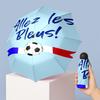 France National Football Team Pattern Printed Mini 5 Folds 8 Ribs Compact Umbrella Windproof Waterproof Lightweight Portable Folding