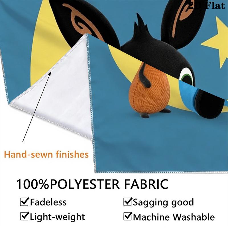 Custom Name Bing Bunny Wall Tapestry Aesthetic Wall Hanging Printed Fabric Blanket Decorative Tapestries for Bedroom Living Room Home Decor