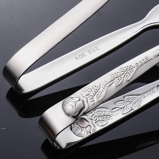 Stainless Steel Ice Tongs Mini Tongs for Ice Cubes Sugar Cubes Cookies Cotton Candy