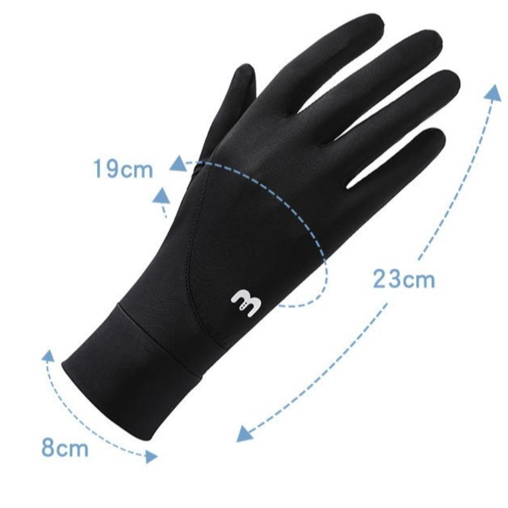 Touch Screen Sunscreen Gloves Anti-UV Driving Mittens New Ice Silk Gloves  Women Men