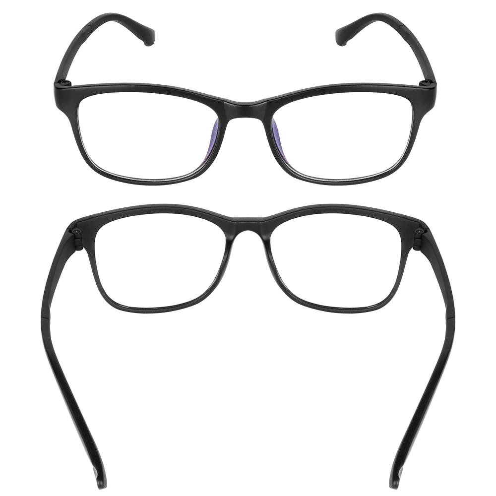 Fashion Square Clear Lens Computer Eyeglasses Frames with Blue Film Reading Glasses Flat Mirror
