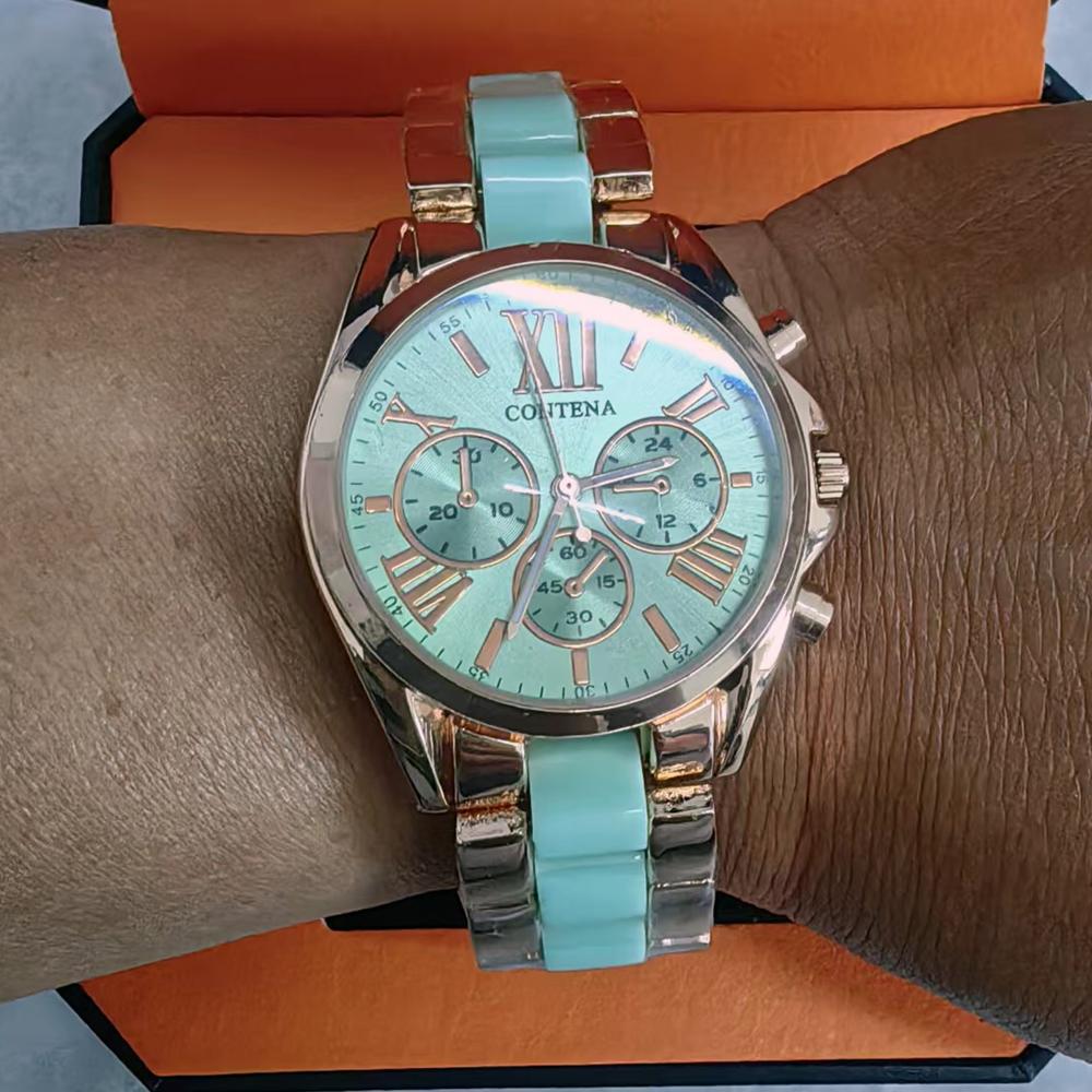 CONTENA New Luxury Top Brand Green Quartz Women's Watch Ladies Fashion Watch Women Wristwatch Female Clock Relogio Feminino