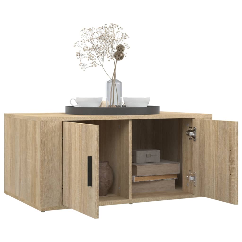Vidaxl Stolik Kawowy, Dąb Sonoma, 80X50X36 Cm Materiał Drewnopochodny