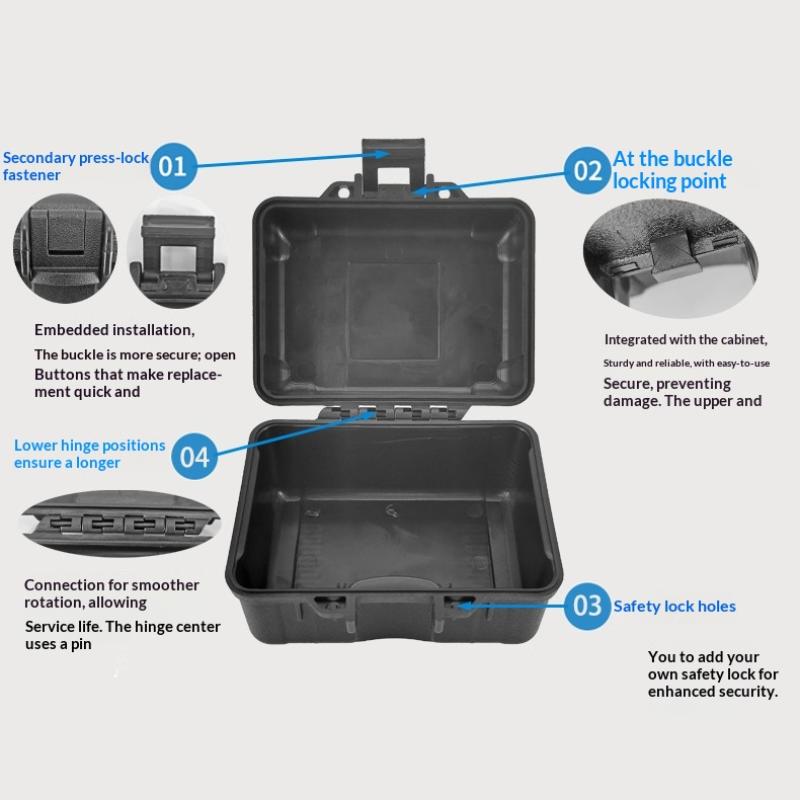 1Pc Box With Anti-Shock Foam Can Be Used For Outdoor Storage Of Some Fragile Items Cameras Binoculars Small Tools