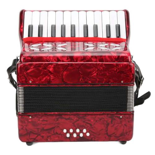 

22-Key Mini Accordion for Beginners, Includes Strap and Cleaning Cloth, 8 Bass, and 8 Basses, Perfect for Music, Practice, and Practice with this Mini