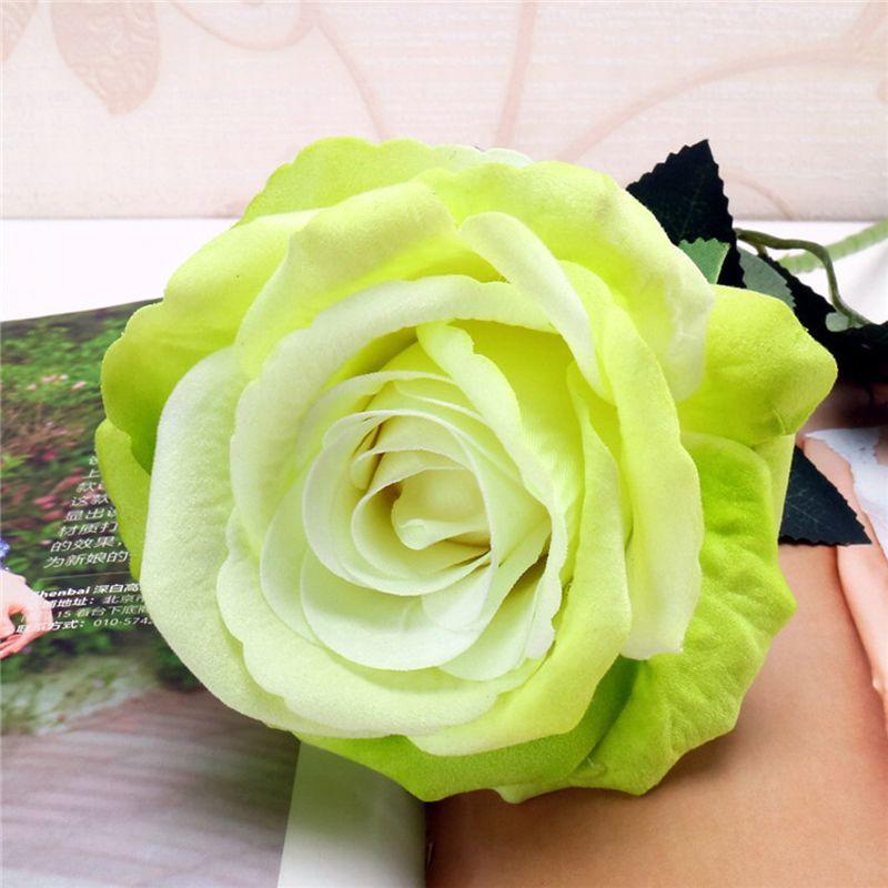 Elegant 5set Artificial Silk Fake Flowers Rose Bouquet For Wedding And Home Decor
