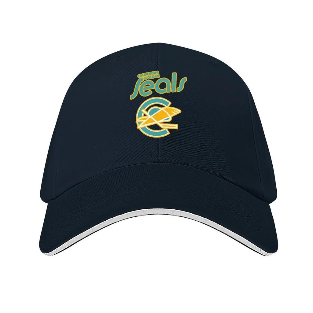 Retro Defunct California Golden Seals Ice Hockey TShirt Baseball Cap Thermal Visor Fishing Hat Sun Cap Womens 2025 Mens
