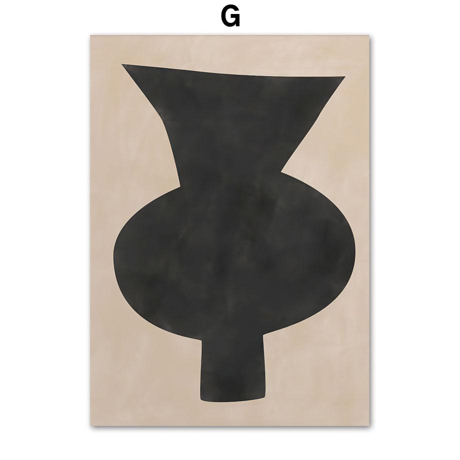 Abstract Lines Girl Vase Leaves Flowers Wall Art Canvas Painting Posters And Prints Hotel Cafe Pictures For Living Room Decor