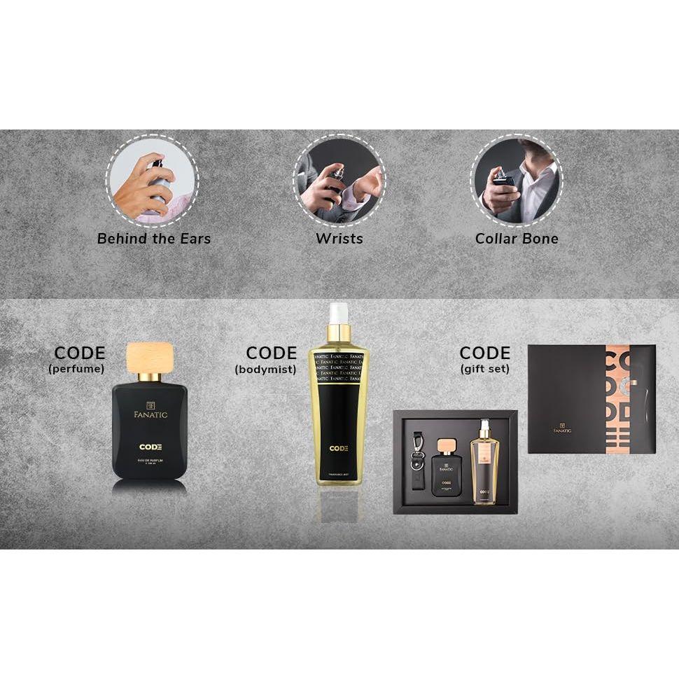 FANATIC Code Perfume, Liquid Eau De Parfum For Men, 100ml - Woody Aromatic
