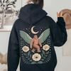 Winged Bigfoot Gildan Hoodie Cryptid Celestial Folklore Graphic Pullover SM-4XL