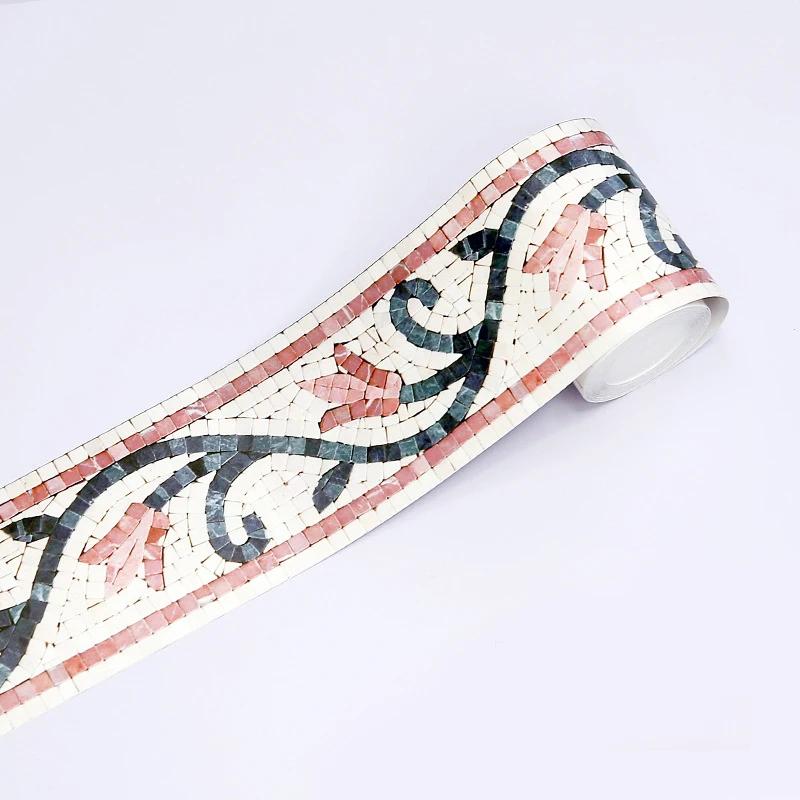 5M/roll 3D Self-Adhesive Wall Trim Line Skirting Border Room Decor Waist Line Household Waterproof Baseboard Wallpaper Sticker